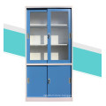 metal cupboard with sliding door up and bellow